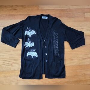 Vintage Sylvester the Cat Looney Tunes Cardigan Medium Black